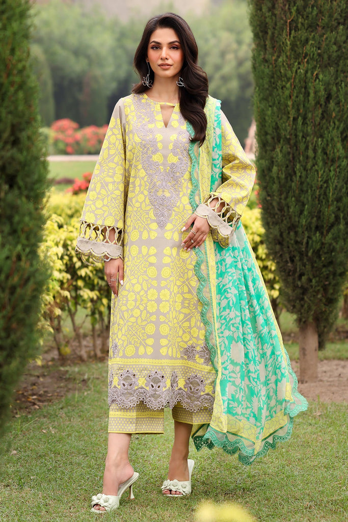 Charizma Rang-e-Bahar – Embroidered Lawn Shirt with Embroidered Chiffon Dupatta and Trouser DSRB4-03