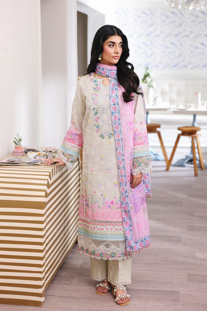 RajBari Nissa Floral Symphony Lawn – N-08
