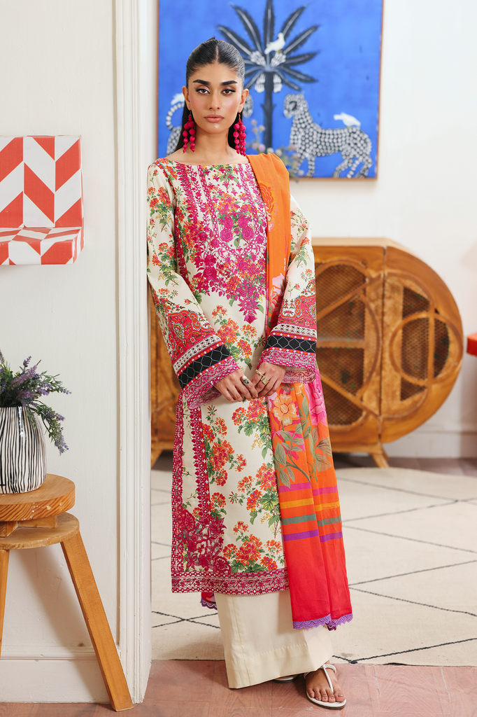 RajBari Nissa Floral Symphony Lawn – N-05