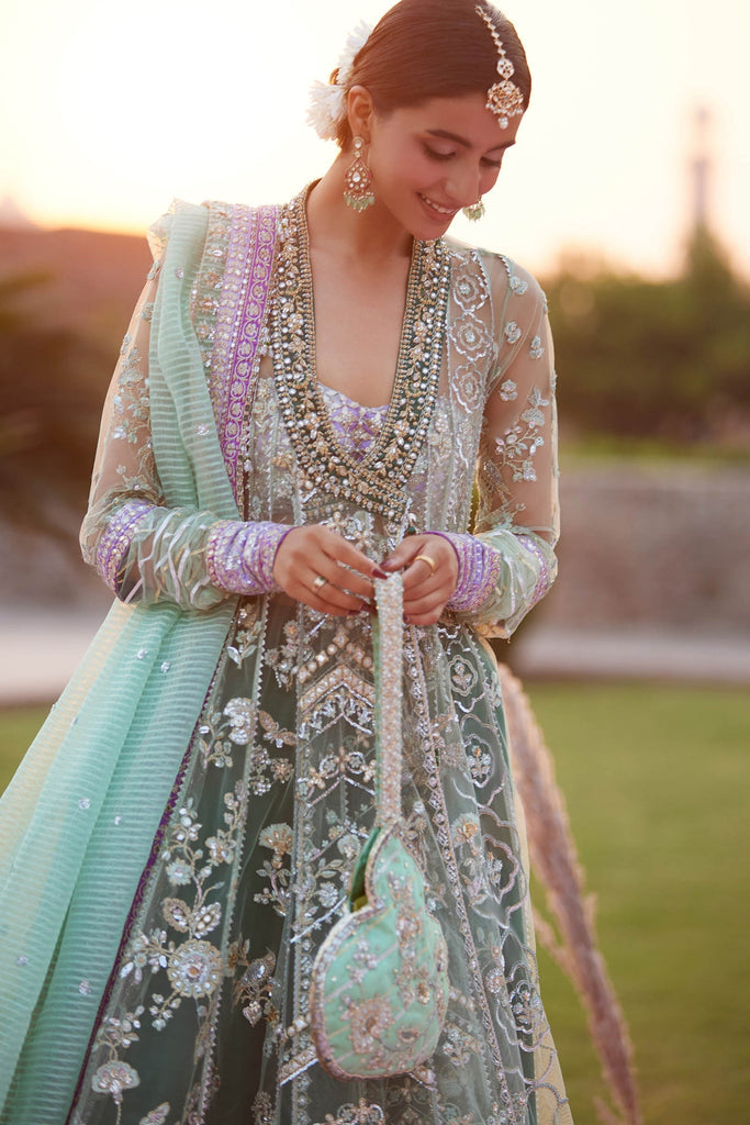 Zaha Gossamer Luxury Wedding Festive Formals – ZARQAH-E-PISTACHIO  (ZC25-03)