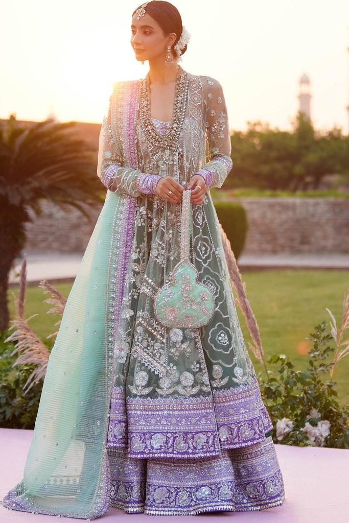 Zaha Gossamer Luxury Wedding Festive Formals – ZARQAH-E-PISTACHIO  (ZC25-03)
