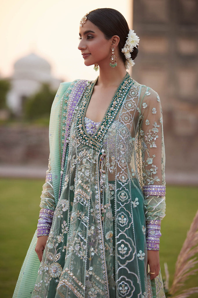 Zaha Gossamer Luxury Wedding Festive Formals – ZARQAH-E-PISTACHIO  (ZC25-03)