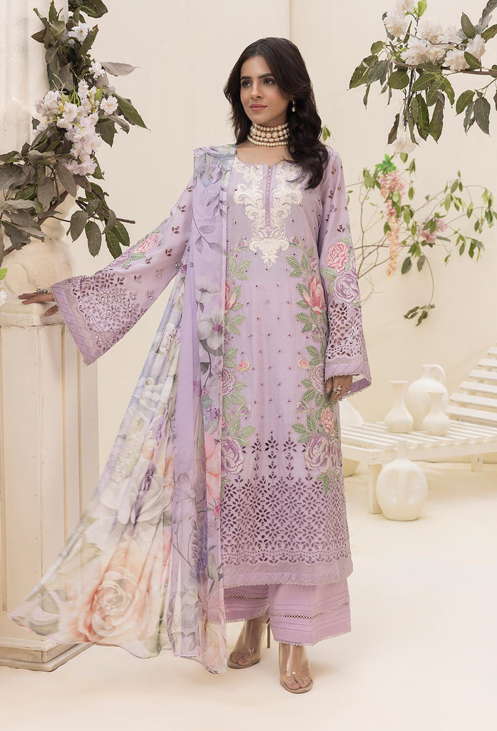 Adan's Libas Zaria Schiffli Embroidered Lawn – D-8