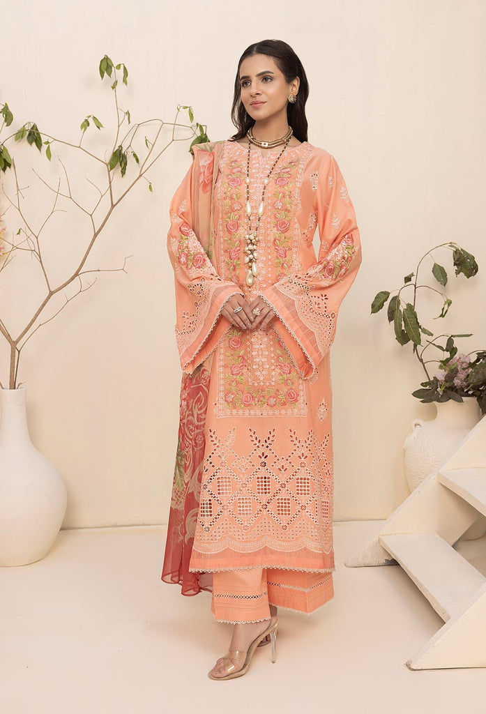 Adan's Libas Zaria Schiffli Embroidered Lawn – D-7