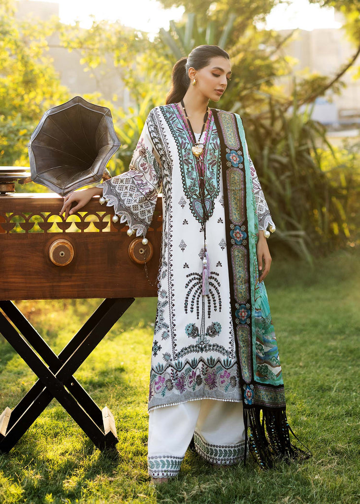 Sadaf Fawad Khan Siraa Luxury Lawn – PALM ISLAND - B