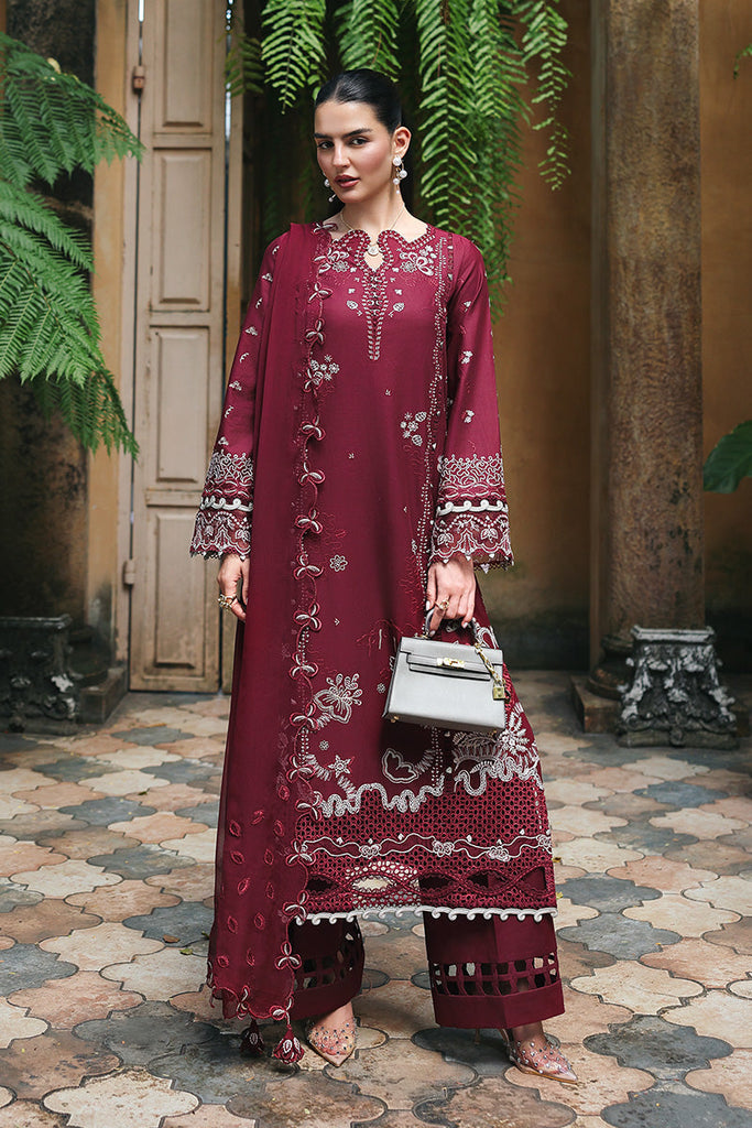 Qalamkar Qline Lawn – RP-12 GARNET