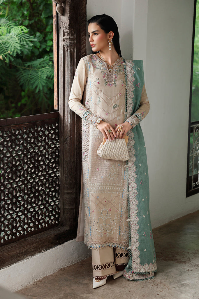 Qalamkar Qline Linen Fall – KL-07 WHISPER