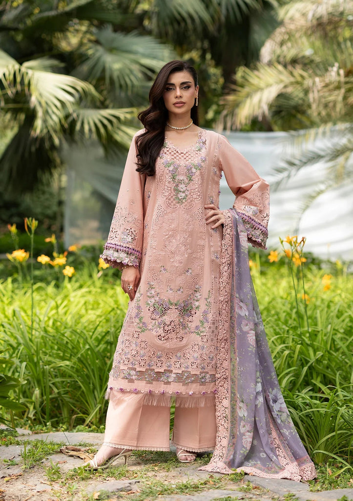 Elaf Luxury Lawn – ELQ- 6A BLUSHING ROSE