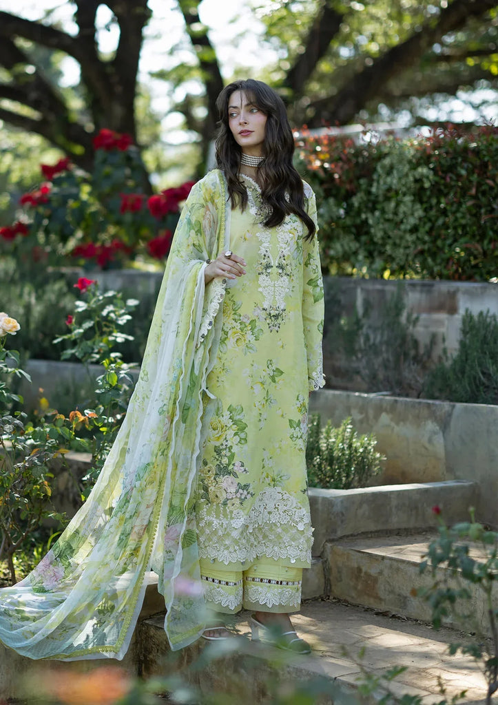 Elaf Signature Embroidered Lawn Prints – ESA-7A IVORY SEASON