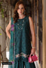 Saadia Asad Eid Luxury Schiffli Laserkari Lawn – D5- Teal