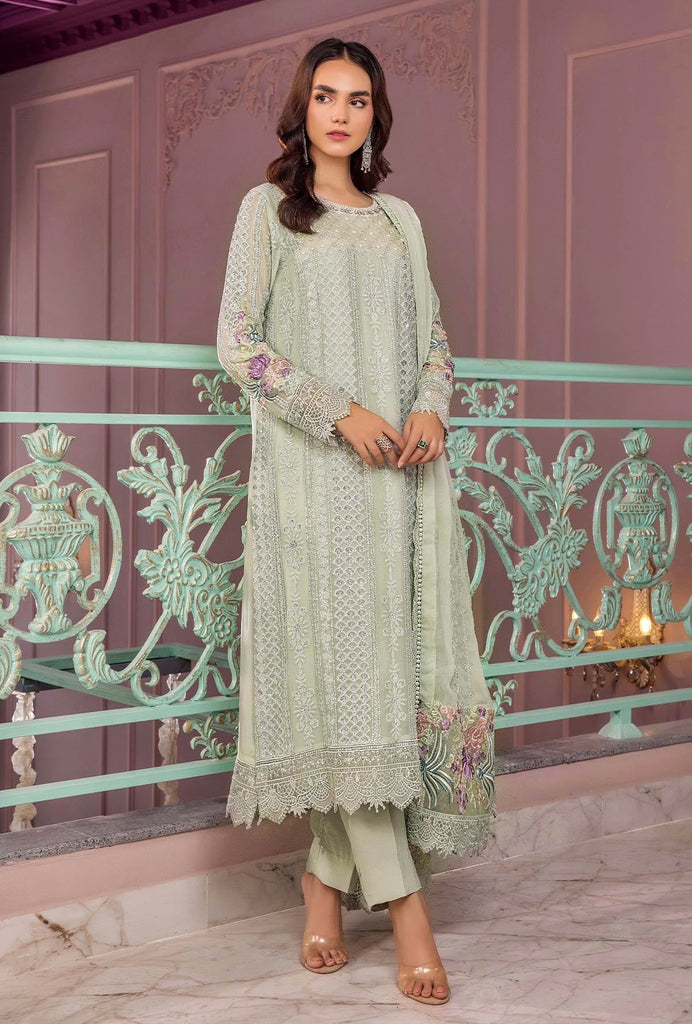 Ronak-e-Mehfil Embroidered Chiffon Semi-Stitched Formals – 18