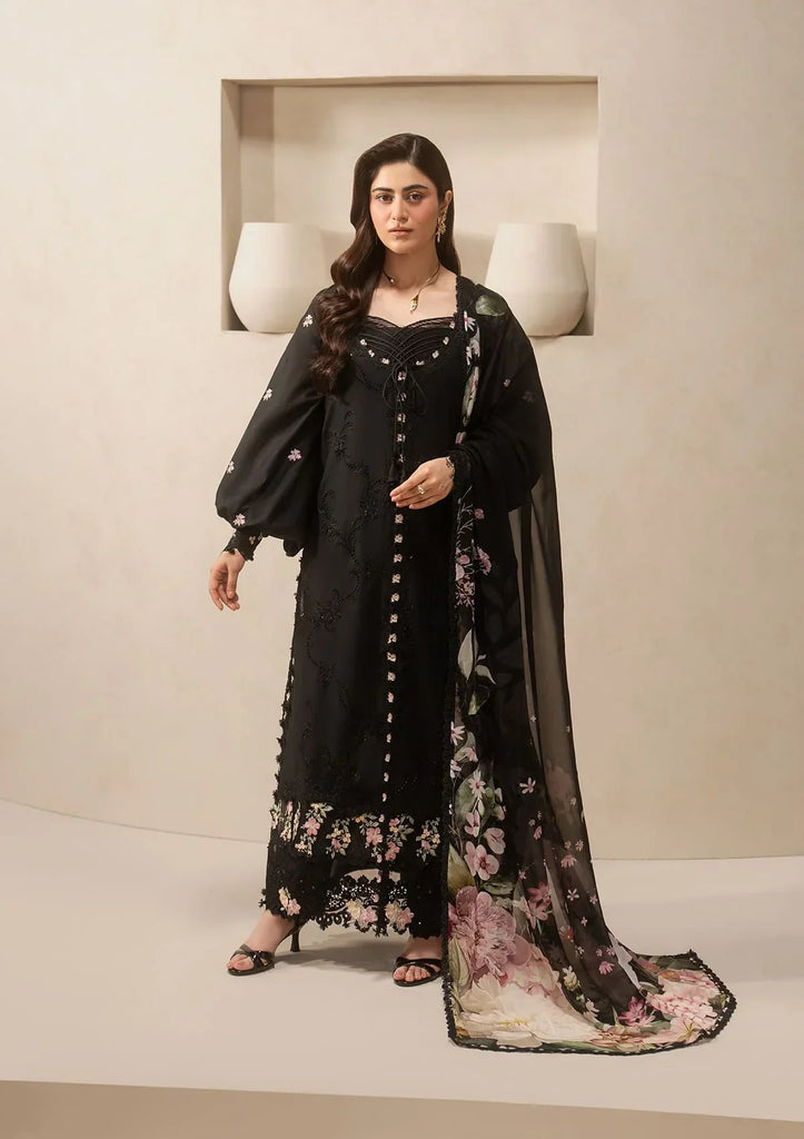 Elaf ECraft Chikankari Lawn – EHC-5A CHARCOAL