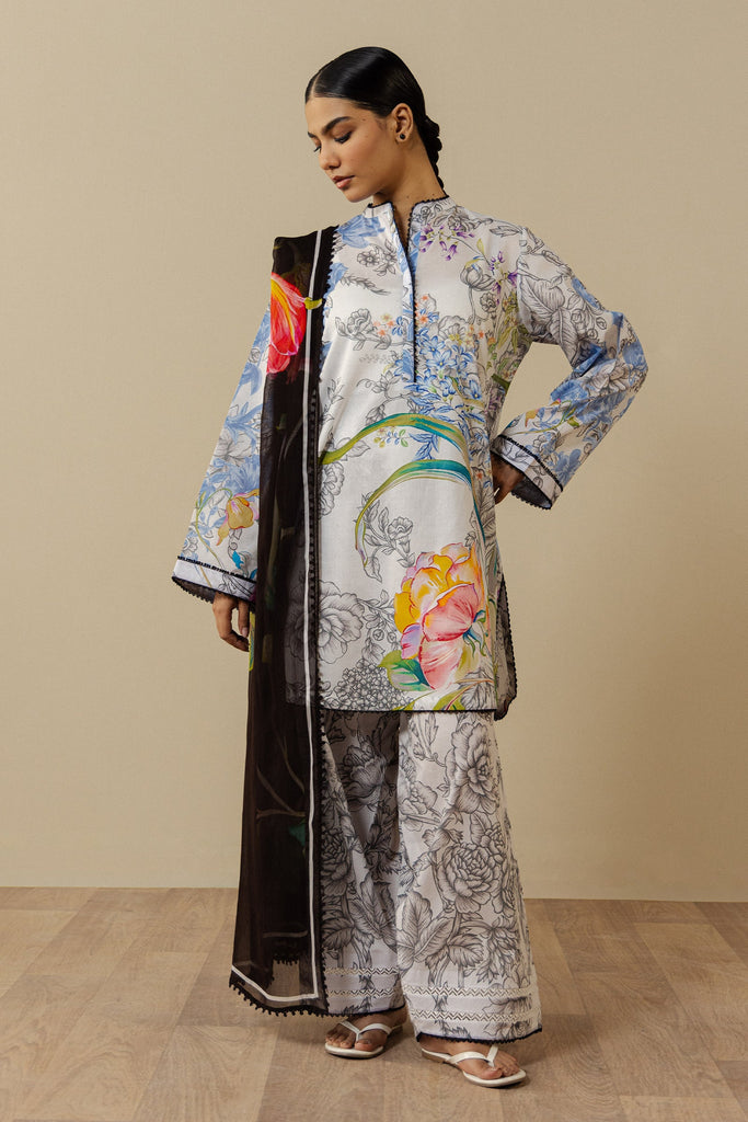 Zara Shahjahan Coco Prints Lawn Drop III – Fiora-2A