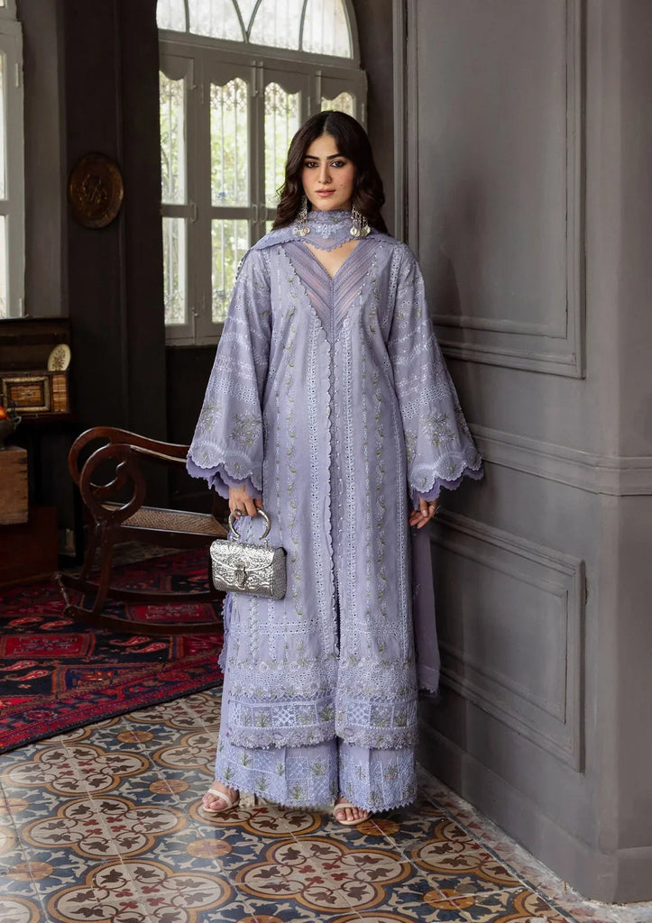 Kahf Karandi with Embroidered Chiffon – KKH-04  WISTERIA