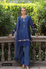 Saadia Asad Eid Luxury Schiffli Laserkari Lawn – D10- Royal Blue