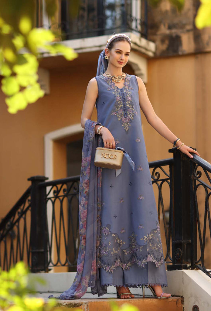 Saadia Asad Noor Eid Luxe Printskhaas Lawn – D3 - B - Stormy Lilac