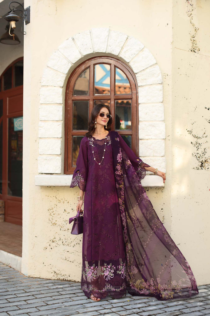 Saadia Asad Noor Luxe Chikankari Lawn – D5 - A - Itten Plum