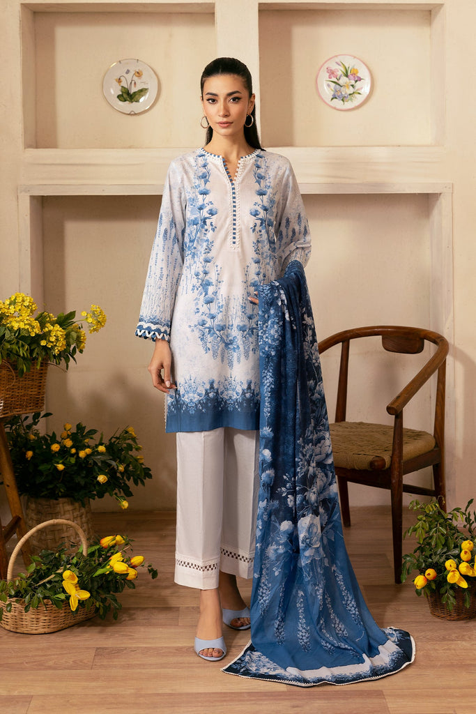 Sahar Selene Lawn – Sapphire Petal