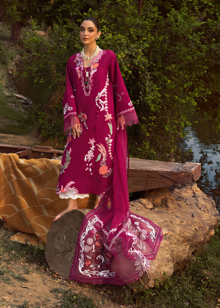 Crimson Tasawar Luxury Lawn – MIRROR GARDEN - D3A
