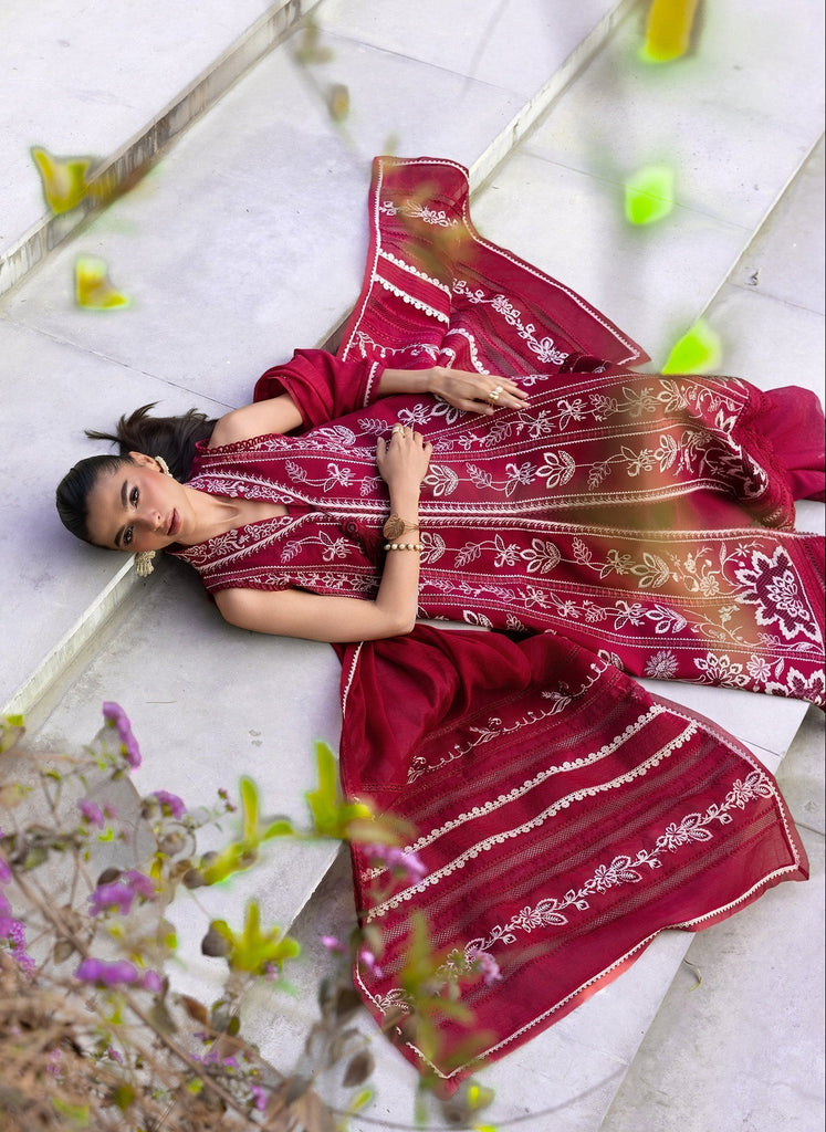 Crimson Flow Luxury Lawn – A HANDMADE TALE-D5A