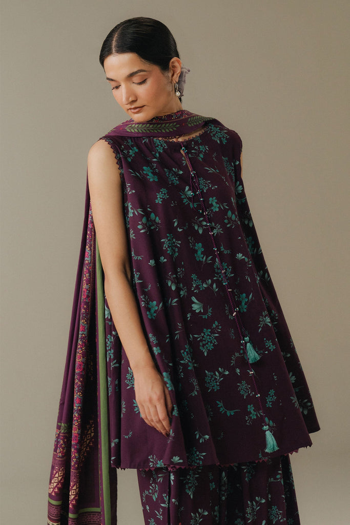 Zara Shahjahan Coco Prints Winter Edit V – Wild Fern-2B