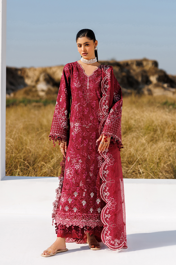 Emaan Adeel Sunlit Groove Luxury Lawn – RADIANT ROSE