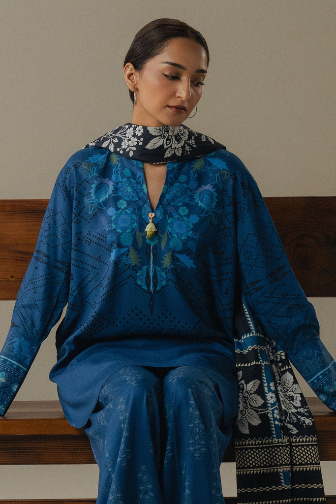 Zara Shahjahan Coco Prints Winter Edit V – Terracotta Sky-9B