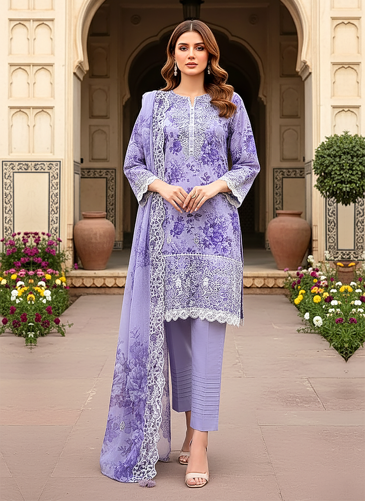 Lakhany Summer – Embroidered With Cutwork Dupatta LG-RK-0113