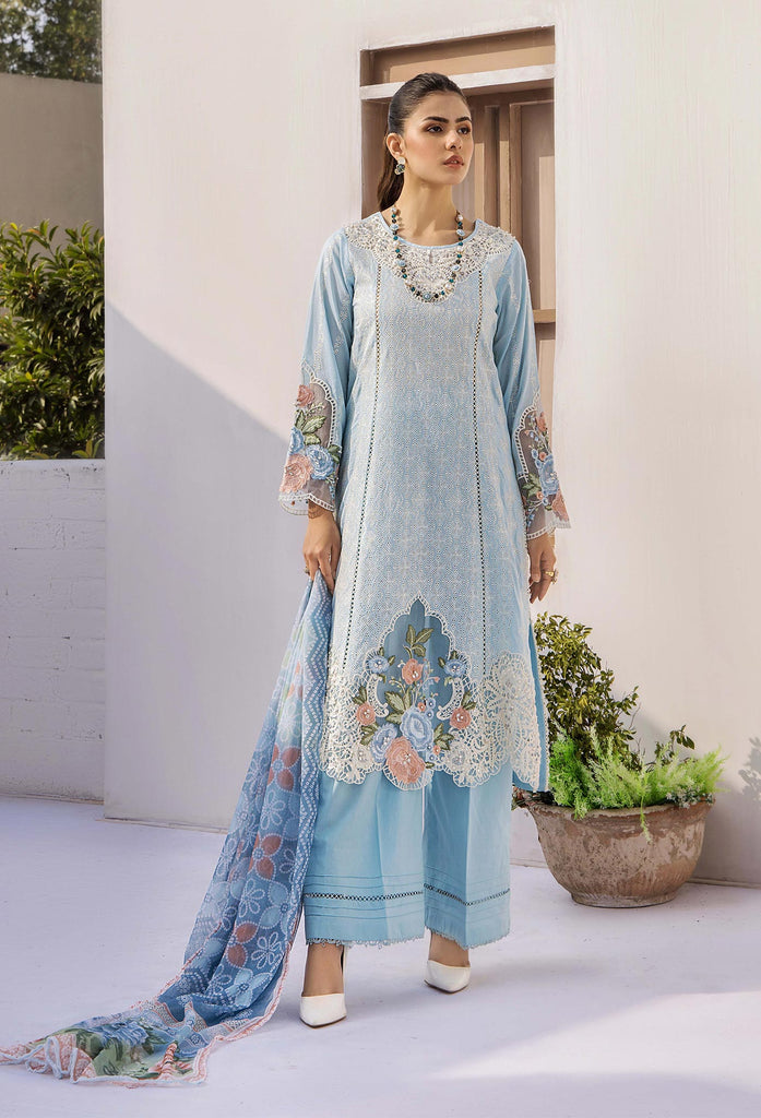 Adan's Libas Rumi Schiffli Embroidered Lawn – D-4