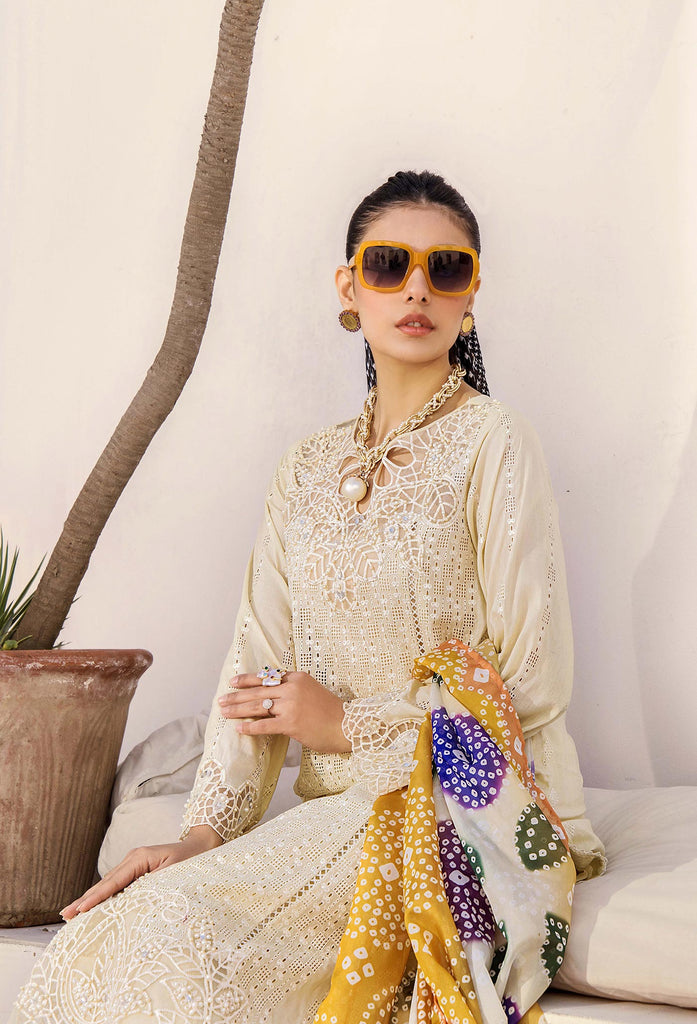 Adan's Libas Rumi Schiffli Embroidered Lawn – D-2