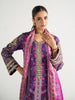 Gulaal Aira Printed Silk Formals – Plum Noir