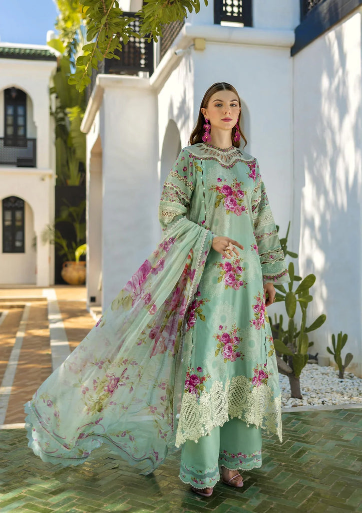 Elaf Signature Embroidered Spring/Summer Lawn – ETS-03A TURQUOISE