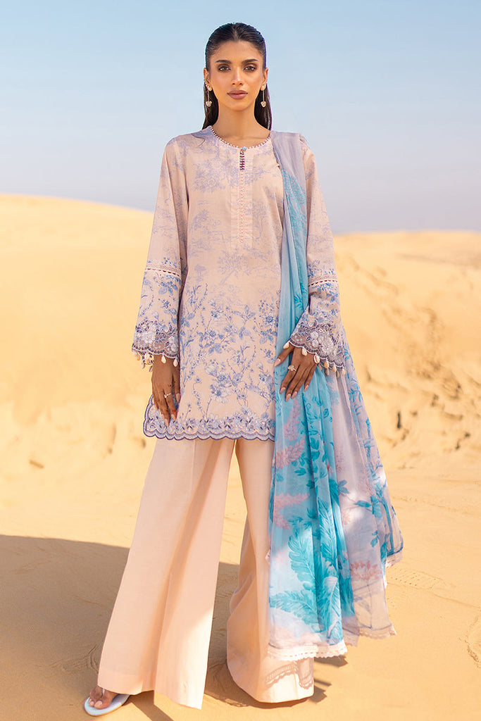 Cross Stitch Eid Lawn Edit – PEACH DUST-3 PIECE PRINTED LAWN SUIT