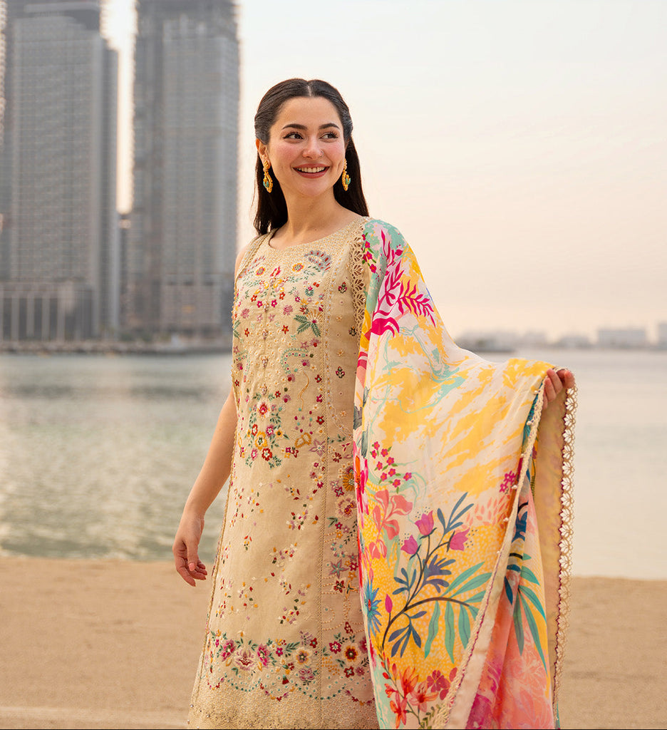 Faiza Saqlain Aya Eid Luxury Lawn – Merjem