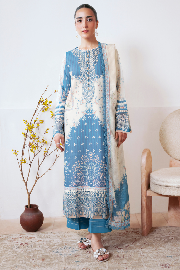 Aabyaan Print Luxe Lawn – ESHAAL (AP-07)