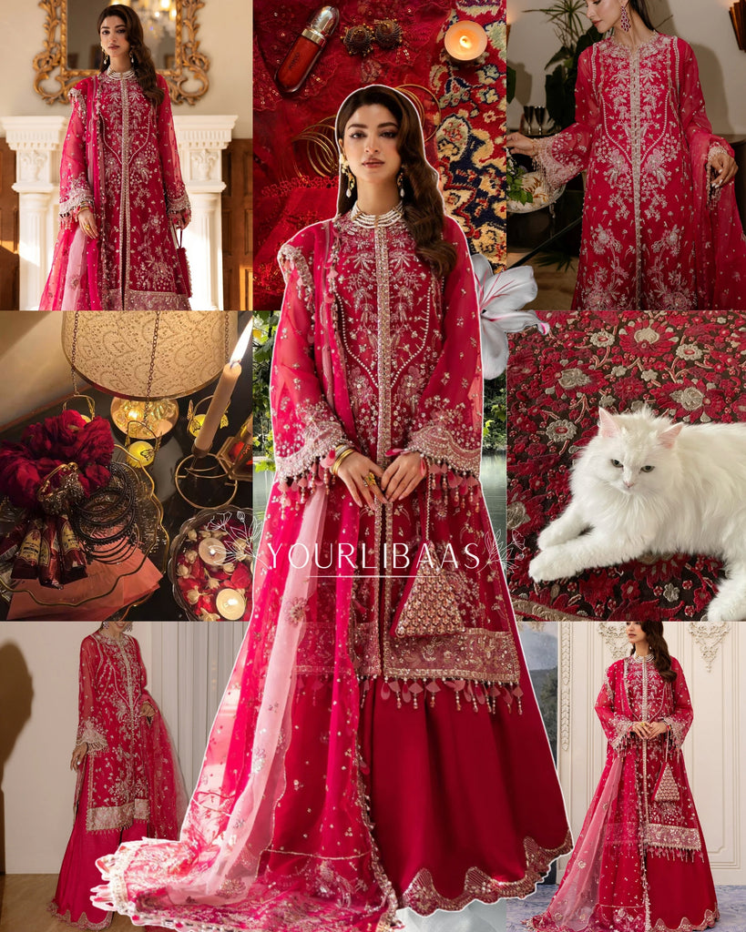 Sadaf Fawad Khan Siraa Luxury Festive Formals – Fuschia Rose