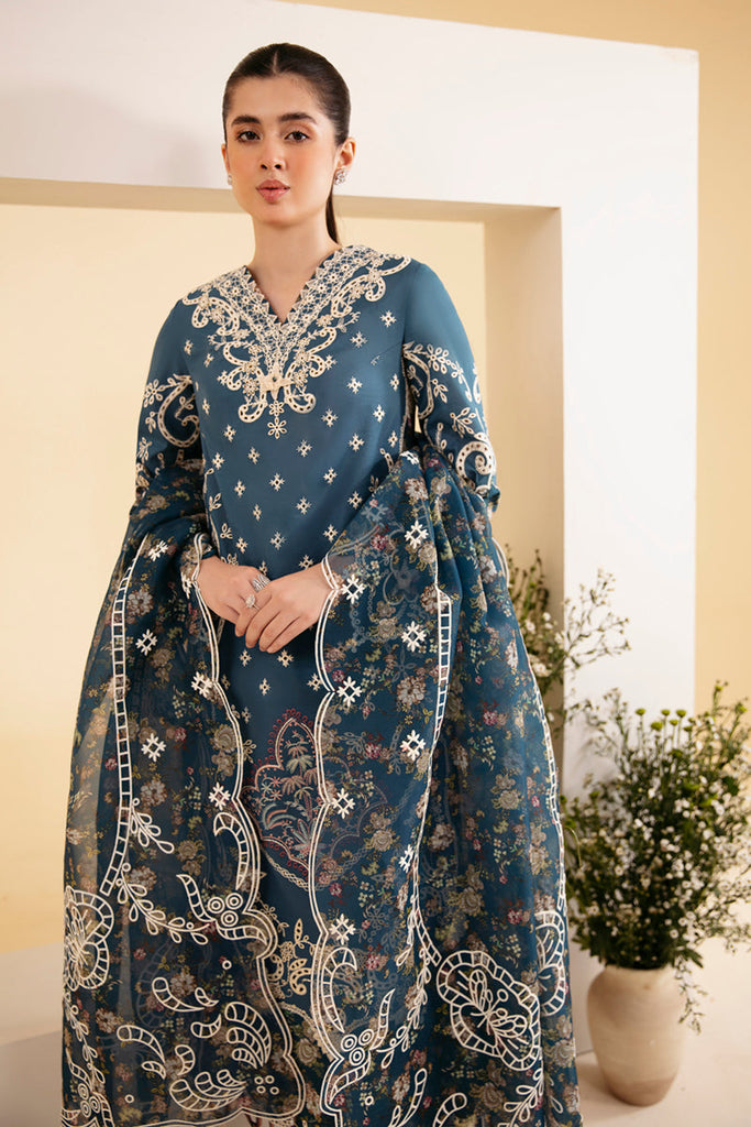 Qalamkar Qlinekari Chikankari Lawn – SQ-05  ELA