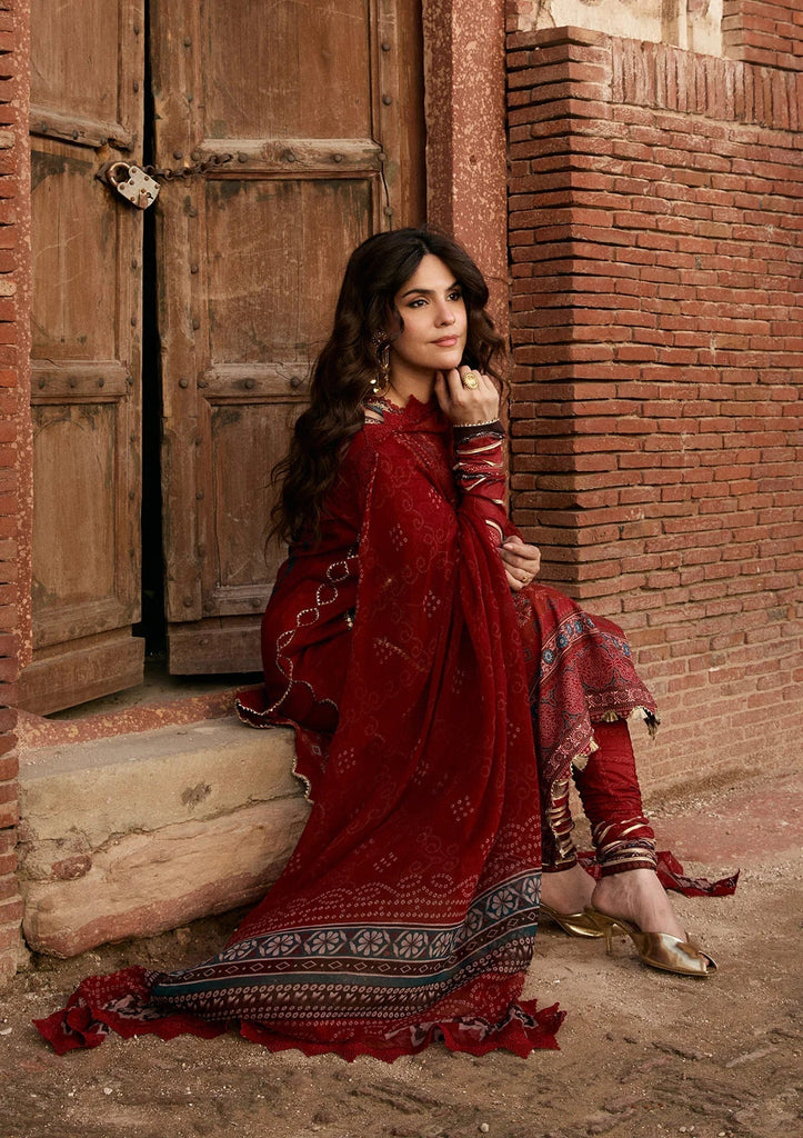 Kahf Prints Lawn – KPS-1A SURKH NOOR