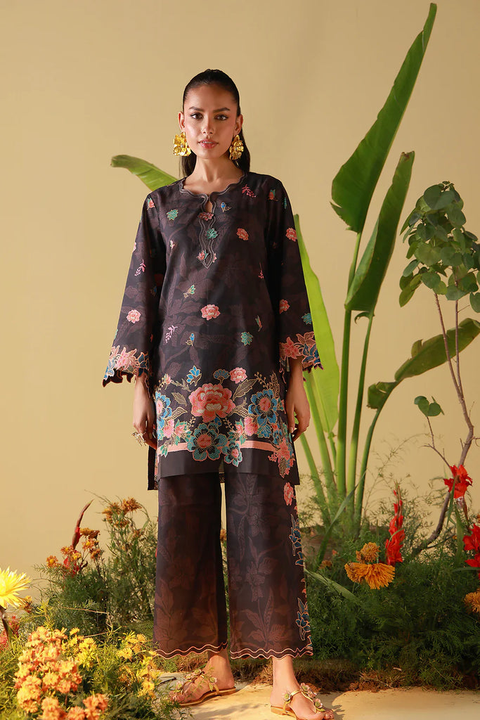 Sahar Mirha 2PC Lawn – Coffee Bloom