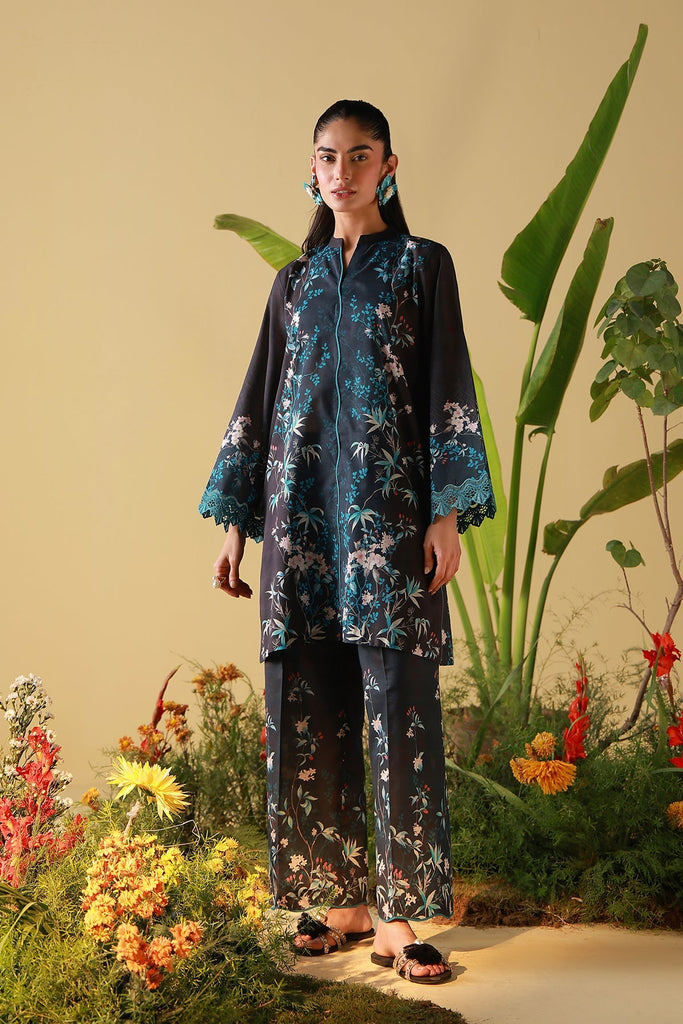 Sahar Mirha 2PC Lawn – Midnight Tropique