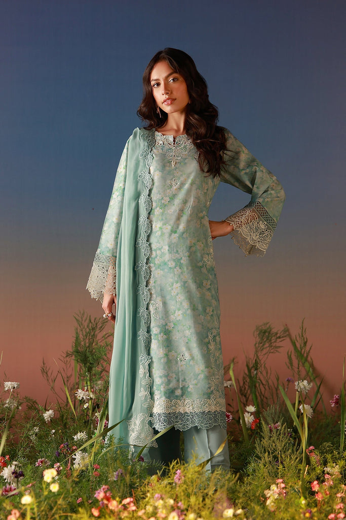 Sahar Mirha Lawn – Pale Azure