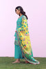 Sahar Mirha Lawn – Teal Meadow
