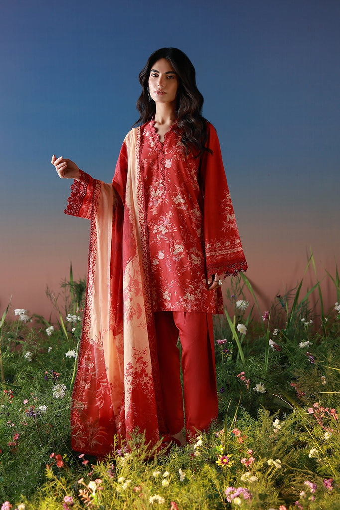Sahar Mirha Lawn – Crimson Heirloom