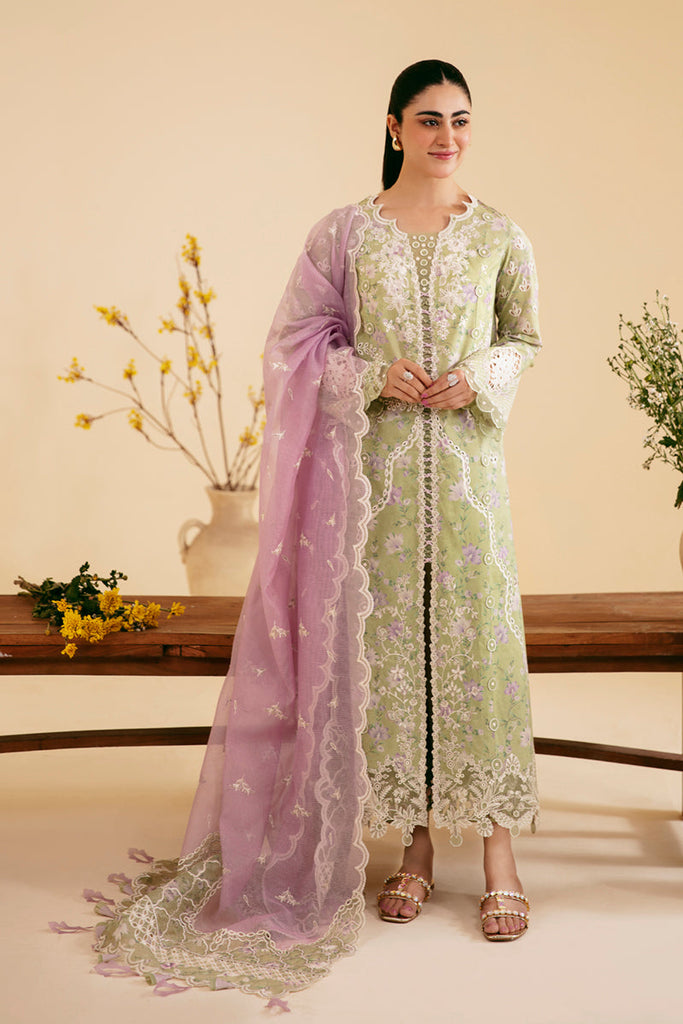 Qalamkar Qlinekari Chikankari Lawn – SQ-10  VEHJA