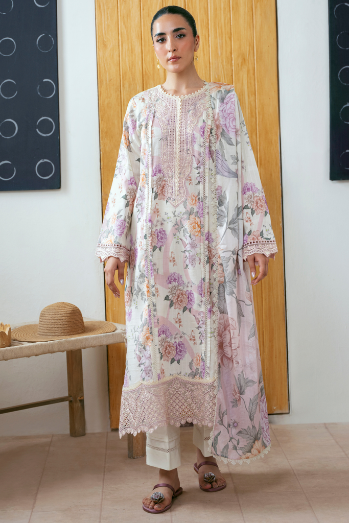 Aabyaan Print Luxe Lawn – SARIYA (AP-03)