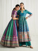 Gulaal Aira Printed Silk Formals – Azure