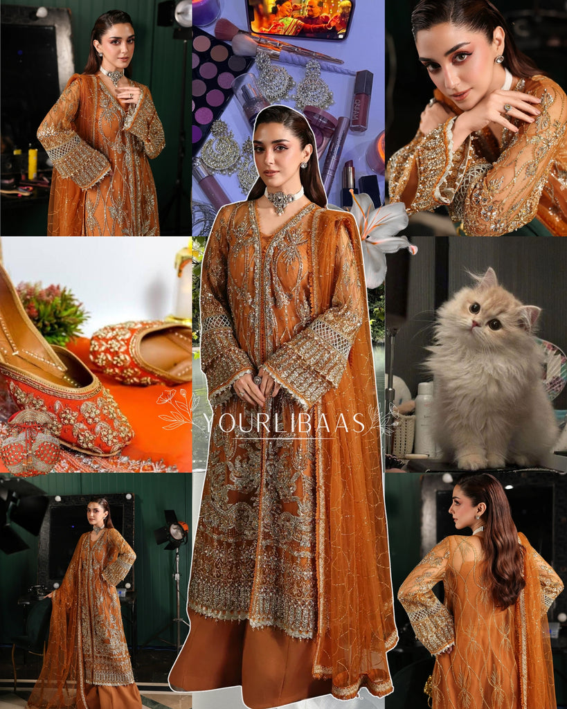 Elaf Stardom Luxury Handwork Wedding Formals – ESH-09 SAFFRON