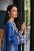 Saadia Asad Eid Luxury Schiffli Laserkari Lawn – D4- Ink Blue