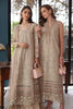 Saadia Asad Eid Luxury Schiffli Laserkari Lawn – D1- Beige