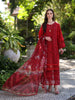 Noor by Saadia Asad Luxury Chikankari Lawn Collection – D2-B deep Red and maroon